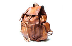 Handmade Cool Leather Mens Backpack Travel Backpacks Laptop Backpack for men - iwalletsmen
