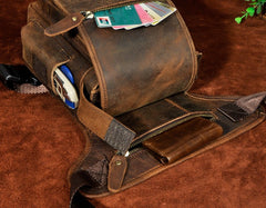 Cool Biker Mens Leather Drop Leg Bag Side Bag Belt Pouch Waist Bag Shoulder Bag for Men - iwalletsmen