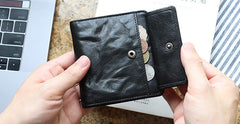 Leather Mens Front Pocket Wallet Small Wallet Slim Wallet Card Wallet for Men - iwalletsmen