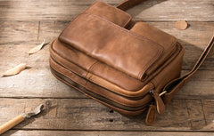 Cool Small Leather Mens Messengers Bag Shoulder Bag for Men - iwalletsmen