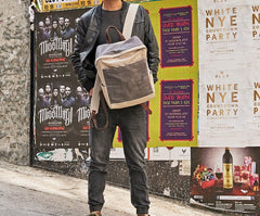 Canvas Gray Mens Cool Backpack Canvas Travel Bag Canvas School Bag for Men - iwalletsmen