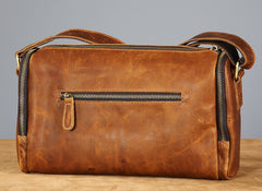 Genuine Leather Mens Cool Shoulder Bag Messenger Bag Chest Bag Bike Bag Cycling Bag for men