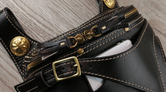 Leather Belt Pouch Mens Small Cases Waist Bag Hip Pack Belt Bag Fanny Pack Bumbag for Men