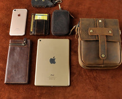 Cool Mens Leather Small Side Bag Belt Pouch Holster Belt Case Waist Pouch for Men - iwalletsmen