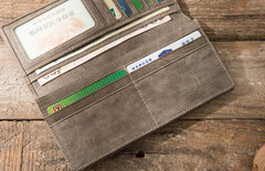 Cool Mens long Wallet Leather Vintage Wallet Long Wallets for Men - iwalletsmen