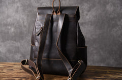 Handmade Leather Mens Cool Backpack Sling Bag Large Travel Bag Hiking Bag for men