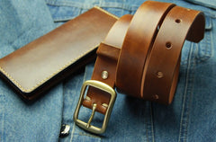 Handmade Vintage Leather Mens Belt Leather Belt for Men - iwalletsmen