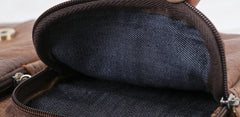 Vintage Brown Cool Leather Mens Messenger Bag Shoulder Bags for Men - iwalletsmen