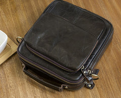 Cool Leather Mens Small Side Bag Messenger Bag Shoulder Bags for Men - iwalletsmen