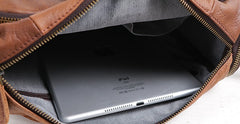 Cool Leather Brown Mens Messenger Bags Vintage Shoulder Bag  for Men - iwalletsmen