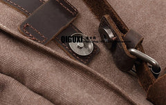 Mens Canvas Leather Backpack Canvas Travel Backpack Canvas School Backpacks for Men - iwalletsmen