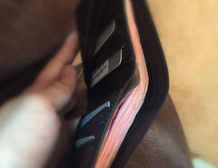 Handmade Leather Mens Cool billfold Leather Wallet Men Slim Wallet Bifold for Men