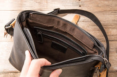 Handmade Cool Leather Mens Small Messengers Bag Shoulder Bags for Men - iwalletsmen