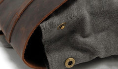 Cool Canvas Leather Mens School Backpack Laptop Backpack Canvas Travel Backpack Canvas for Men - iwalletsmen