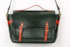 Green Leather Mens Briefcase Messenger Bag Handbag Shoulder Bag for men - iwalletsmen