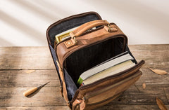 Cool Leather Brown Small Mens Messenger Bag Vintage Shoulder Bag  for Men - iwalletsmen