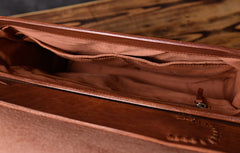 Handmade Leather Mens Cool Messenger Bag Briefcase Work Bag Business Bag for men