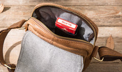 Cool Leather Small Mens Messenger Bags Shoulder Bags for Men - iwalletsmen