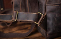 Genuine Leather Mens Cool Backpack Sling Bag Large Travel Bag Hiking Bag for men