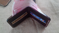 Handmade Vintage Leather Mens Slim Small Wallet Leather Bifold Wallets for Men - iwalletsmen
