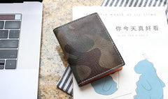 Cool Leather Mens Camouflage License Wallets Front Pocket Wallet Slim Card Wallet for Men - iwalletsmen