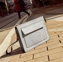 Cool Leather Large Mens Wristlet Bag Vintage Clutch Zipper Bag for Men - iwalletsmen