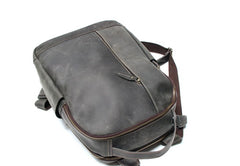Green Mens Leather Backpack Travel Backpacks Laptop Backpack for men - iwalletsmen