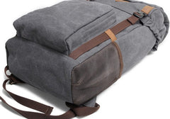 Cool Waxed Canvas Mens Hiking Backpacks Canvas Travel Backpack for Men - iwalletsmen