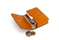 Cool Leather Mens Card Wallet Front Pocket Wallets Small Change Wallet for Men - iwalletsmen