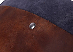 Mens Waxed Canvas Leather Small Side Bag Canvas Courier Bags for Men - iwalletsmen