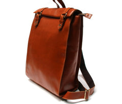 Brown Leather Mens Backpack Travel Backpacks Laptop Backpack for men - iwalletsmen
