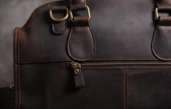 Handmade Leather Mens Cool Messenger Bag Briefcase Work Bag Business Bag for men