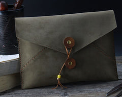 Handmade Vintage Mens Leather Clutch Wallet Cool Wristlet Wallet for Men - iwalletsmen