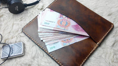 Vintage Coffee Leather Bifold Mens Long Wallet Leather Long Wallets for Men - iwalletsmen