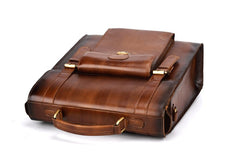 Cool Leather Mens Briefcase Messenger Bag Shoulder Bag Satchel Backpack for men - iwalletsmen