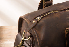 Cool Vintage Leather Mens Weekender Bag Travel Bags Shoulder Bags for men - iwalletsmen