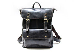 Cool Brown Mens Leather Backpack Travel Backpack School Backpacks for men - iwalletsmen