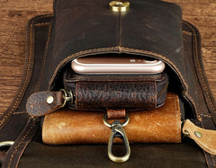 Cool Leather Utility Drop Leg Bag Belt Pouch Mens Waist Bag Shoulder Bag for Men - iwalletsmen