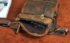 Cool Leather Drop Leg Bag Belt Pouches Mens Waist Bag Shoulder Bag for Men - iwalletsmen