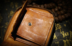 Handmade Leather Braided Mens billfold Wallet Cool Leather Wallet Slim Wallet for Men