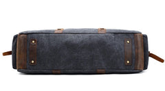 Mens Waxed Canvas Leather Large Weekender Bags Canvas Travel Bag for Men - iwalletsmen