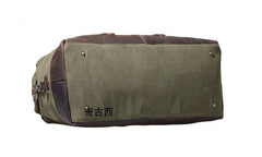 Mens Waxed Canvas Leather Weekender Bag Canvas Overnight bag Travel Bag for Men - iwalletsmen