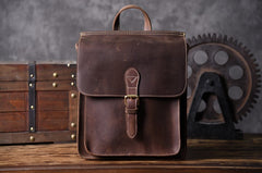 Handmade Leather Mens Cool Backpack Sling Bag Large Travel Bag Hiking Bag for men