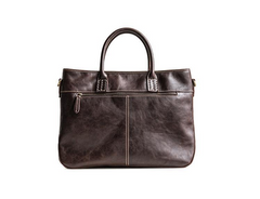 Genuine Leather Mens Briefcase Messenger Bag Laptop Bag Shoulder Bag for men - iwalletsmen