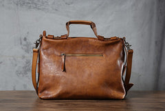 Handmade Leather Mens Cool Messenger Bag Briefcase Work Bag Business Bag Laptop Bag for men