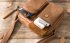 Cool Leather Mens Messenger Bags Small Shoulder Bags  for Men - iwalletsmen