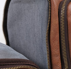 Cool Leather Brown Mens Messenger Bags Vintage Shoulder Bag  for Men - iwalletsmen