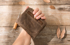 Cool Canvas Mens Small Wallet Bifold Vintage billfold Wallets for Men - iwalletsmen