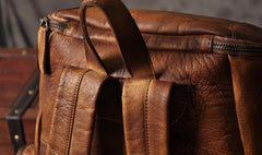 Handmade Leather Mens Cool Backpack Sling Bag Large Travel Bag Hiking Bag for men
