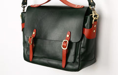 Green Leather Mens Briefcase Messenger Bag Handbag Shoulder Bag for men - iwalletsmen
